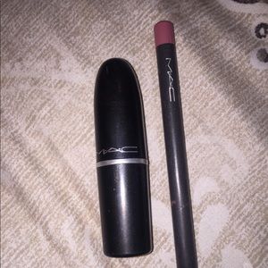 MAC Up the Amp lipstick & Edge to Edge Lip Liner